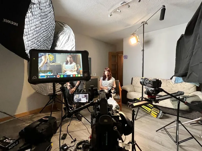Momento del rodaje de Tania Ruano, pieza dirigida por Carlos Sanchidrián, director del documental de Amazon Prime de 