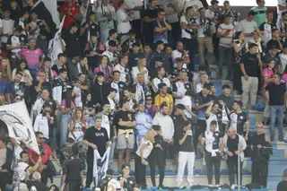 Aficionados de Unionistas en el encuentro ante la Cultural Leonesa.