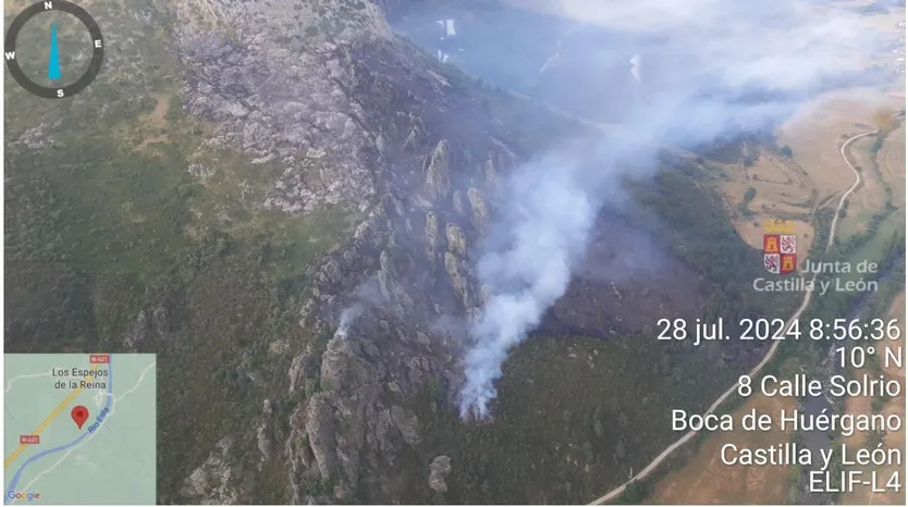 incendio en Boca de Huérgano (León)