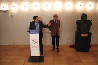 Descubrimiento del busto del General Manuel Belgrano en la Hpospedería Fonseca