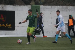 Pino, en el choque ante el Compostela.