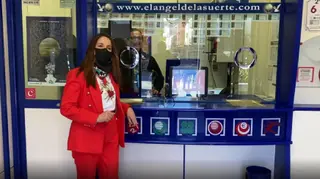 Carmen la vendedora de los 1.300 décimos en Peñaranda.