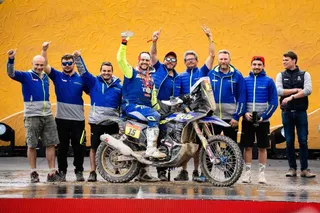 Lorenzo Santolino al término del Dakar 2023