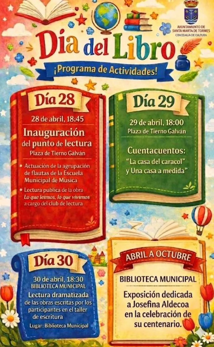 Programación de las actividades por el Día del Libro en Santa Marta de Tormes