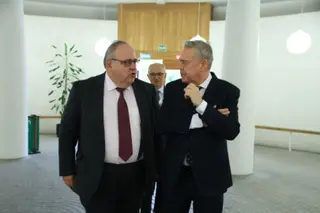 Alejandro Vázquez, consejero de Sanidad de Castilla y León y Antonio Gómez Caamaño, consejero de Sanidad de la Xunta de Galicia en su visita a Salamanca | Andrea Mateos