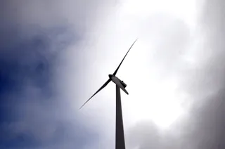 Aerogenerador del paque eólico de la localidad zamorana de Lubián. ICAL