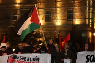 concentración en apoyo al pueblo palestino y en contra de la ocupación israelí