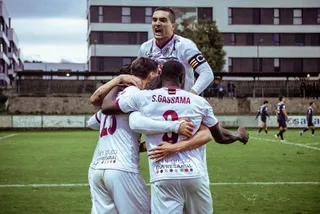 Los jugadores del Salamanca CF UDS celebran un gol ante el Marino | FOTO SALAMANCA CF UDS
