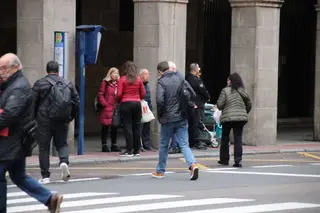 Paradas de autobús en Salamanca. Archivo.