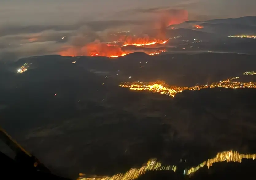 Incendio Ávila Visto Desde el aire