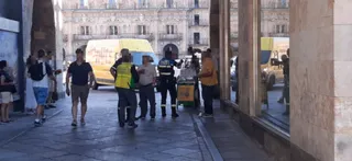 Policía en la Plaza Mayor