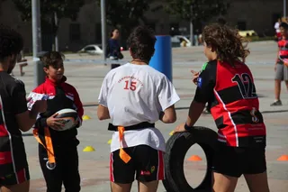 Fiesta del rugby en la Plaza de la Concordia
