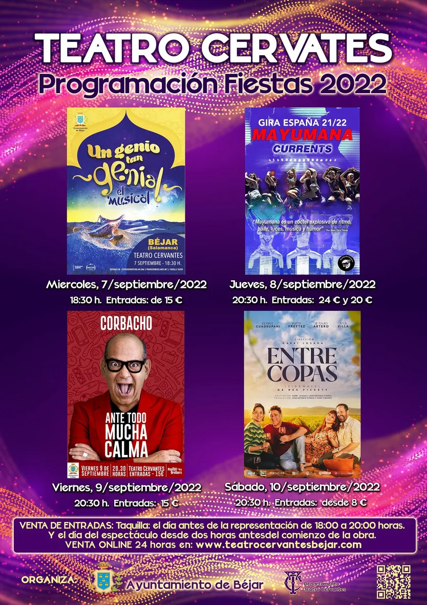 CARTEL PROGRAMACIÓN TEATRO FIESTAS SEPTIEMBRE 2022