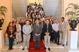 García Carbayo recibe a profesores y alumnos de la 53ª edición de los Cursos de los Cursos de Especialización en Derecho