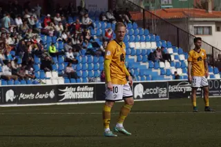 Dani Nieto, ante el Cornellá | FOTO JUANES