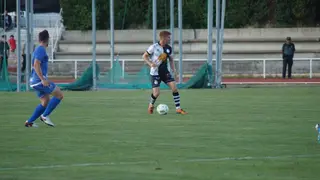 Peli, en el duelo de playoff entre Unionistas y Olimpic de Xátiva.