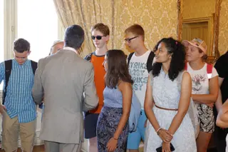 Recepción a jóvenes del Rotary Club.