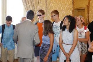 Recepción a jóvenes del Rotary Club.
