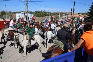 Encierro a caballo en Barruecopardo