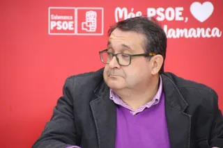 Juan Luis Cepa en rueda de prensa en Salamanca. Foto de archivo