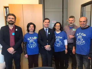Con el diputado Faria