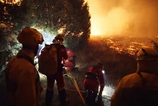 La UME participando en el incendio de El Tiemblo (Ávila)