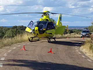 Helicóptero Medicalizado. Foto de archivo
