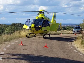 Helicóptero Medicalizado. Foto de archivo
