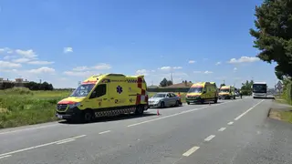 Un choque por alcance en la carretera de Alba de Tormes deja al menos dos heridos