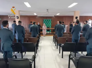 Presentación de los agentes en prácticas de la Guardia Civil en Salamanca