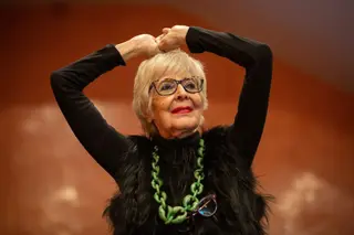 La actriz Concha Velasco posa en la presentación de su obra `El Funeral´, cuyo director es su hijo Manuel Martínez Velasco, en el Teatro Borràs, en Barcelona (España), a 11 de febrero de 2020.