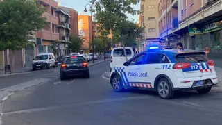 Imagen de archivo de un vehículo de Policía Local en otro accidente en Santa Marta de Tormes