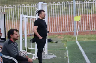 Adrián Fraile, entrenador del Ciudad Rodrigo, en el Tori | FOTO SALAMANCA24HORAS.COM