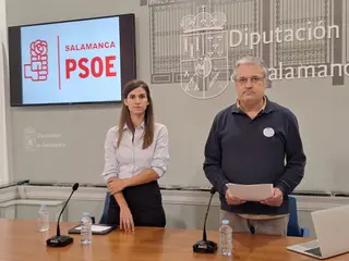 Miryam Tobal y Fernando Rubio en la Diputación.