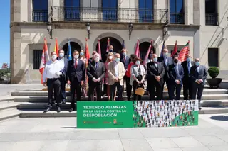 Igea durante la presentación de la jornada ‘Tejiendo alianzas contra la despoblación’ en el Teatro Cervantes de Béjar
