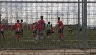Campo de La Salud en un encuentro de fútbol base