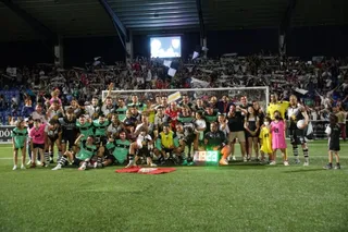 Los jugadores de Unionistas celebran la victoria ante el Calahorra | Foto: Salamanca 24 Horas