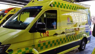 Ambulancia UVI Móvil. Foto de archivo
