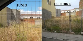 Imagen facilitada por Peñaranda en Común sobre la situación de algunos solares