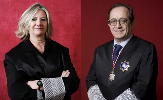 La decana del Colegio de Abogados de Ávila, María Sonsoles Jiménez Herrero, y el decano del Colegio de la Abogacía de León, Fernando Rodríguez Santocildes