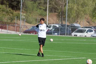 Casañ, durante el entrenamiento de este viernes | FOTO SALAMANCA24HORAS.COM