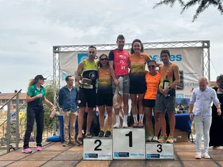 Ester Rodríguez y David Pérez se imponen también en el Triatlón de Villamuriel | FEDERACIÓN DE TRIATLÓN DE CASTILLA Y LEÓN