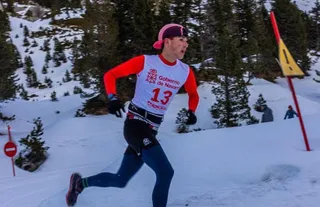 Carlos García, cuarto clasificado junior en el Campeonato de España de Snow Running