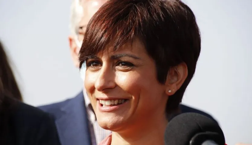 CIALE. Isabel Rodríguez atiende a los medios.