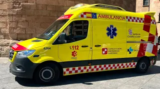 Una ambulancia en una imagen de archivo