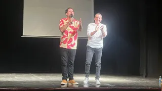Un momento de la actuación de Raúl Massana en Peñaranda