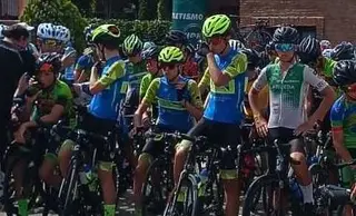 Cadetes de la Escuela de Ciclismo Salmantina