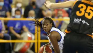 Lo, en el duelo ante TTT Riga / FOTO SALAMANCA24HORAS.COM
