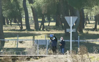 Miembros de la Policía Judicial trabajan en el lugar donde fue encontrado el cuerpo de Esther López. Foto: ICAL