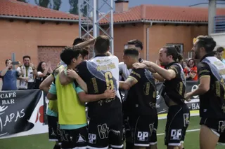 Celebración del 2-0 de De Miguel ante el Calahorra | FOTO SALAMANCA24HORAS.COM